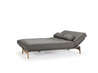 Folding sofa ASLAK 140-200 dark grey - removable cover - 2