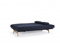 Folding sofa ASLAK 120-200 dark blue - removable cover - 2