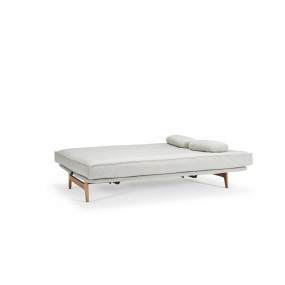 Folding sofa ASLAK 120-200 off-white - removable cover