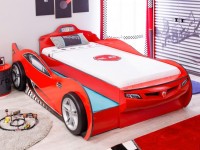 Dětská postel auto COUPE FRIEND červená včetně matrace a přistýlky - 2