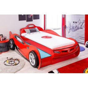 Children's bed red car COUPE FRIEND including mattress and extra bed