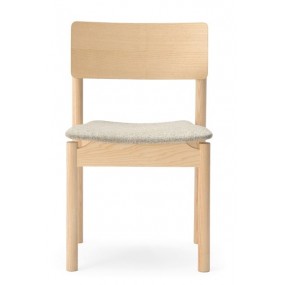 Wooden chair with upholstered seat GREEN 002