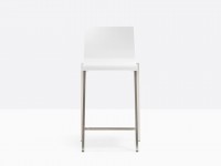 Low bar stool KUADRA 1102 DS - white - 3