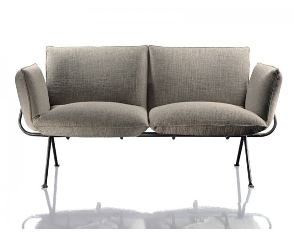 Upholstered two-seater sofa OFFICINA