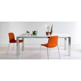 Extendible table BADU 100/140x70 cm - glass / ceramic