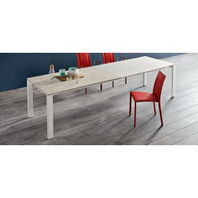 Extendible table BADU XL 140/190/240/290x90 cm, melamine/plywood