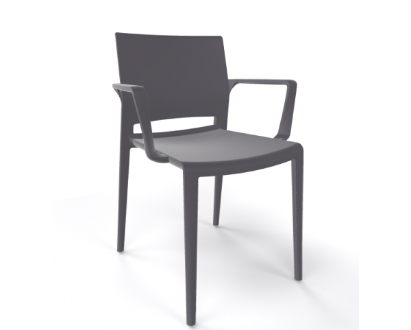 Chair BAKHITA B, dark grey
