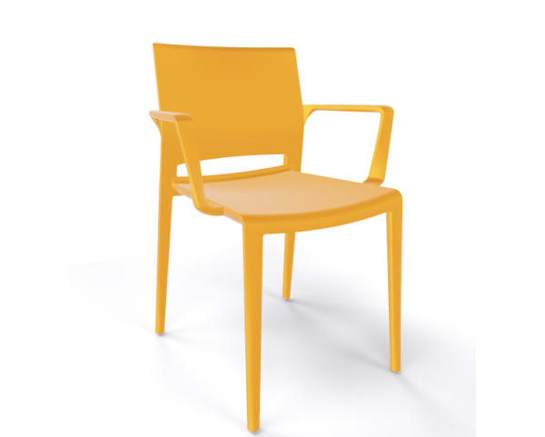 Židle BAKHITA B, žlutá