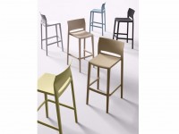 Barová stolička BAKHITA - nízka, bordová - 2