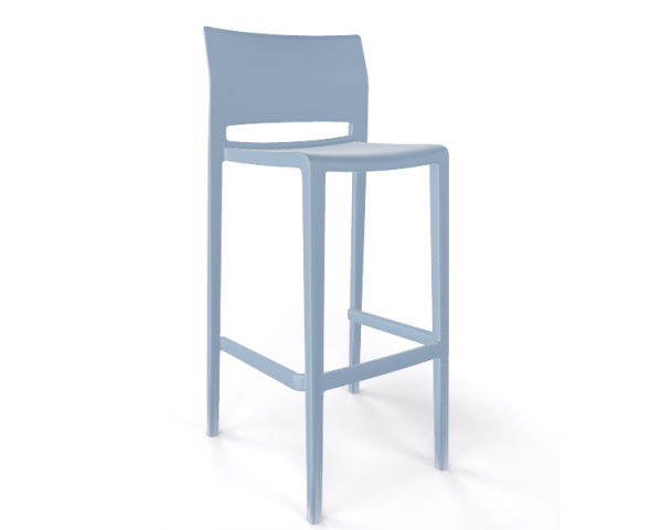 Bar stool BAKHITA - high, light blue