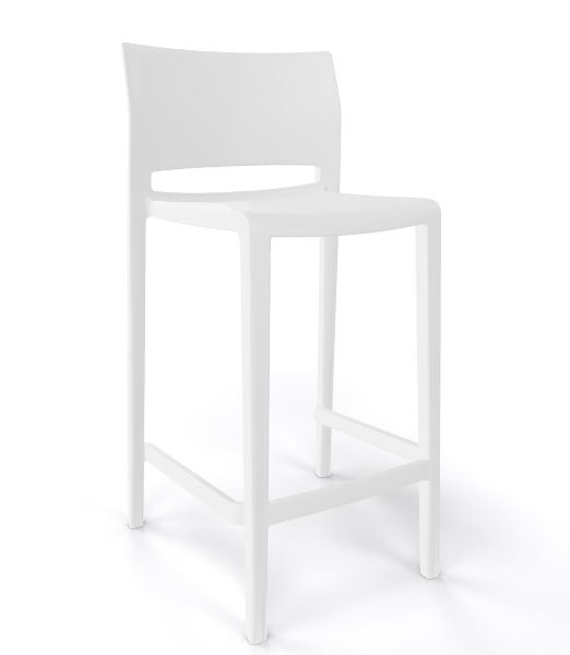 GABER - Barová židle BAKHITA nízká, bílá