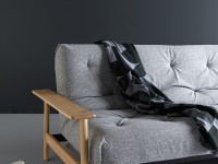 Folding sofa BALDER grey - removable cover - 2
