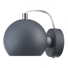 Nástěnná lampa Ball, matná tmavě šedá