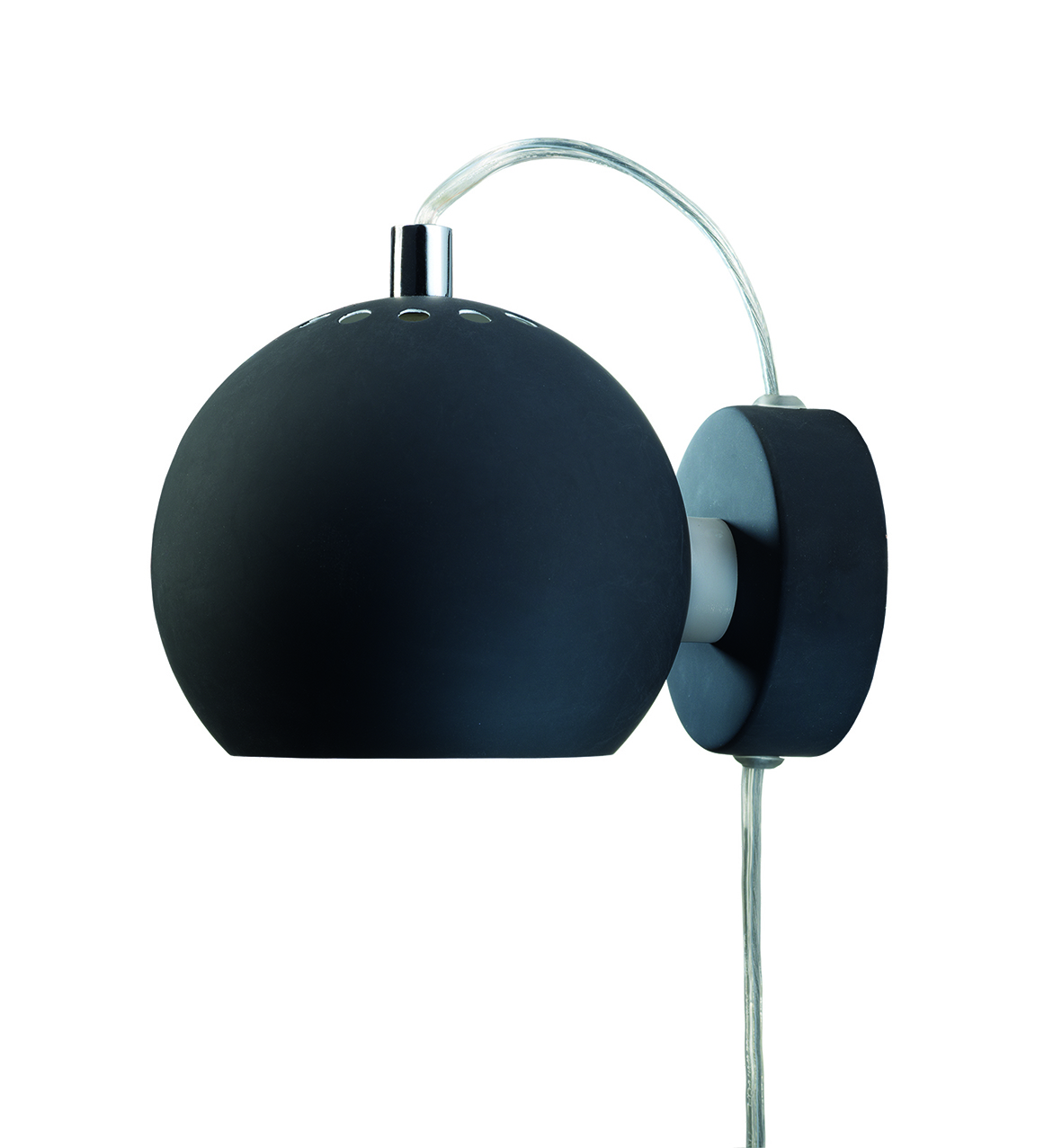 Levně FRANDSEN - Nástěnná lampa Ball, matná černá