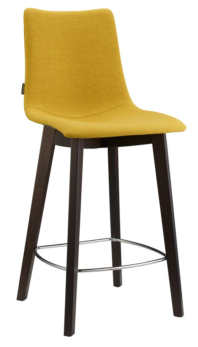 Levně SCAB - Barová židle ZEBRA POP NATURAL nízká - žlutá/wenge