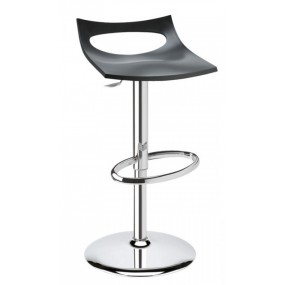 DIAVOLETTO bar stool - height adjustable, anthracite/chrome