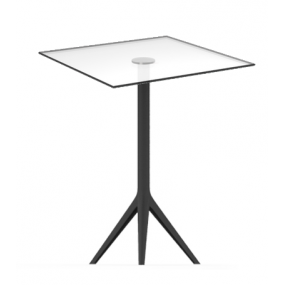 Barový stůl MARI-SOL skleněná deska, různé velikosti (tříramenná podnož)