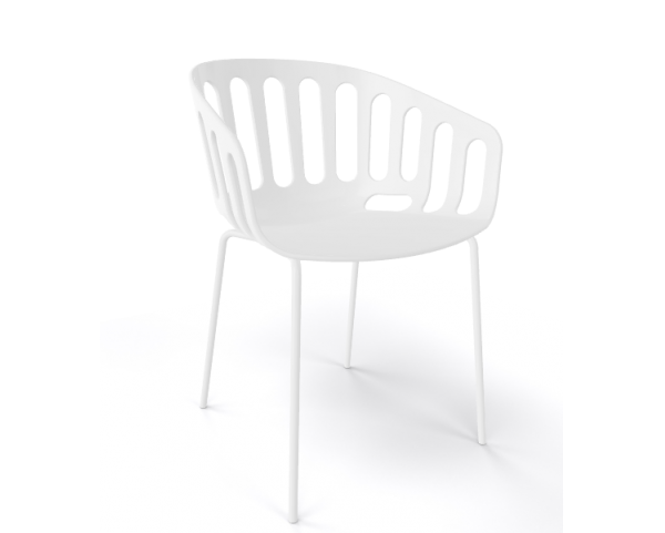BASKET NA chair, white/white