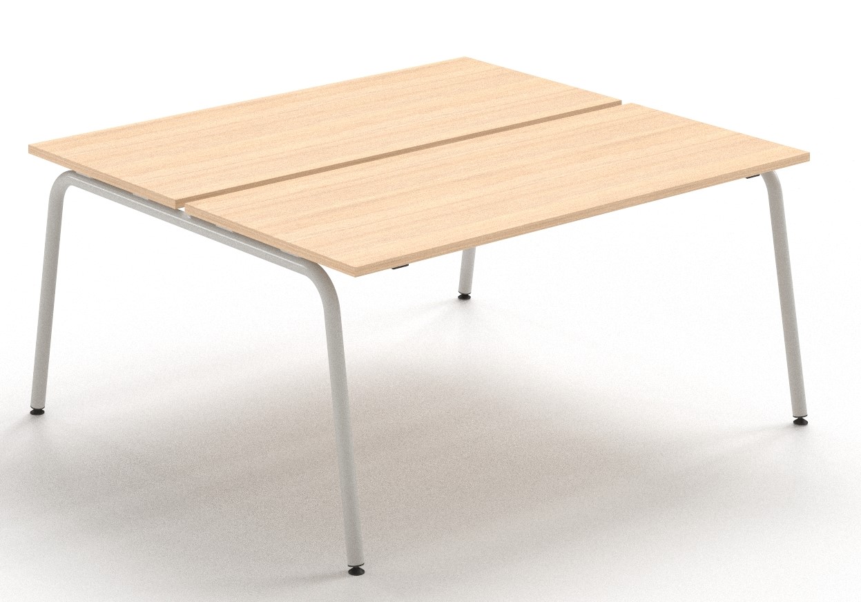 NARBUTAS - Dvoumístný pracovní stůl ROUND 160x144 s posuvnou deskou