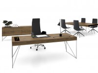 Pracovní stůl AIR EXECUTIVE s elektrokrabicí a zásuvkou na laptop 220x80 - 3