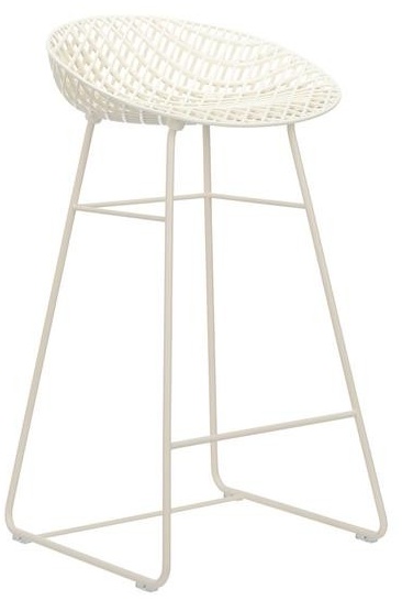 Levně Kartell - Barová židle Smatrik Outdoor, bílá/bílá