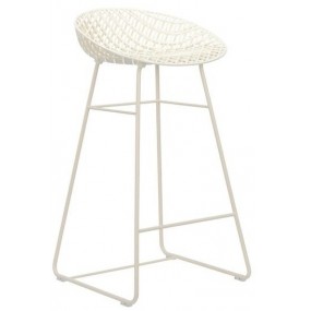 Smatrik Outdoor bar stool, white/white