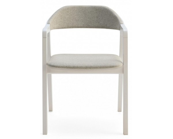 Dřevěná židle s čalouněným sedákem LAYER 090