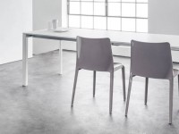 Židle BLITZ bílá s čalouněným sedákem - VÝPRODEJ - sleva 30% - 2