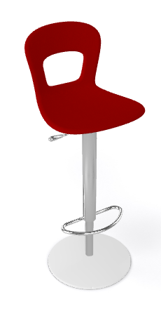 Levně GABER - Výškově stavitelná barová židle BLOG 145A, čalouněná