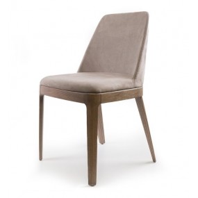 Jídelní židle Margot s dřevěnou podnoží