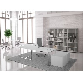 Office desk PLANA 220x90x75 with electric box on the right side