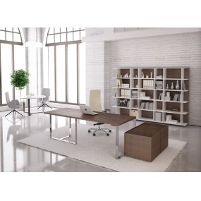 Office desk PLANA 180x90x75 with modesty panel on the right side