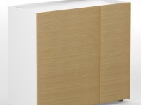 Office cabinet PLANA 90x40x81,4 cm - veneer - 2