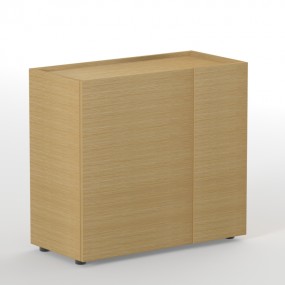 Office cabinet PLANA 90x40x81,4 cm - veneer