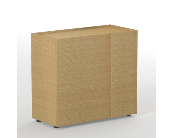 Office cabinet PLANA 90x40x81,4 cm - veneer