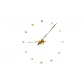 Clock RODÓN-g brass with wooden hands Ø 74 cm