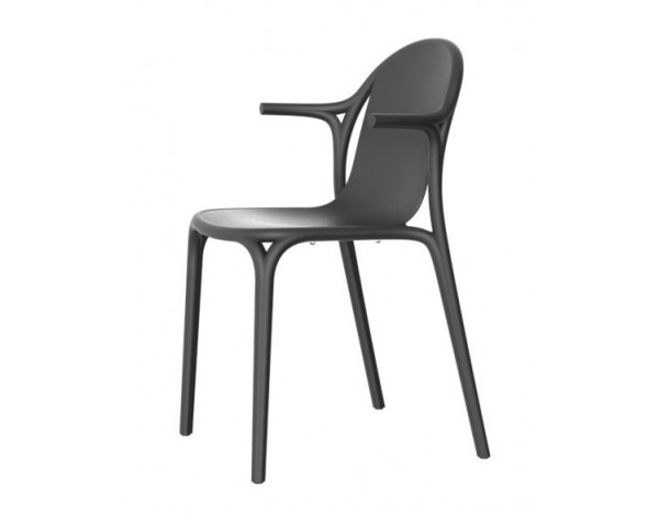 Židle BROOKLYN s područkami - černá