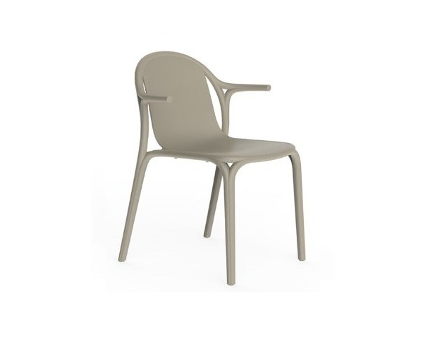 BROOKLYN chair with armrests - beige