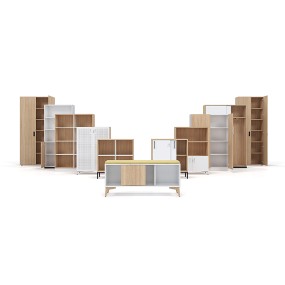 Bookcase CHOICE 5H - 1x partition, 120x40x178 cm / C5N120 /