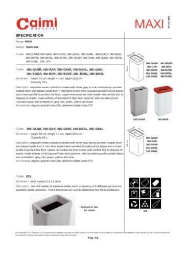 Koše na tříděný odpad Maxi Caimi Brevetti Alax.pdf
