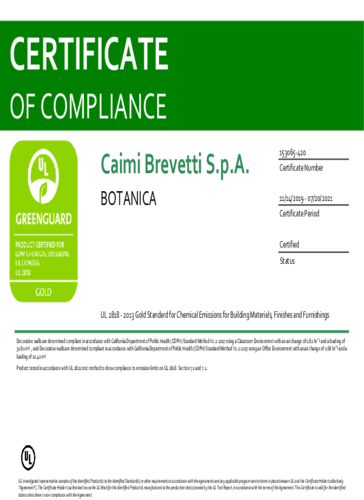BOTANICA_GREENGUARD Gold Certification.pdf