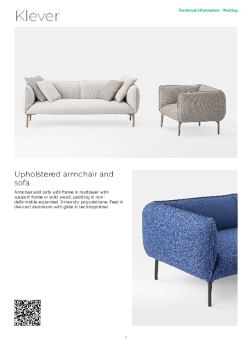 en Armchairs and sofas Klever Informazioni tecniche.pdf
