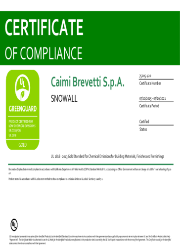 SNOWALL_GREENGUARD Gold Certification.pdf