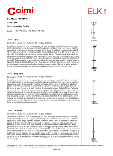 Věšák se stojanem na deštníky Elk Caimi Brevetti Alax.pdf