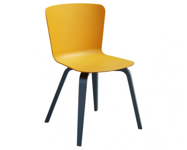 Plastová židle CALLA s dřevěnou podnoží II.
