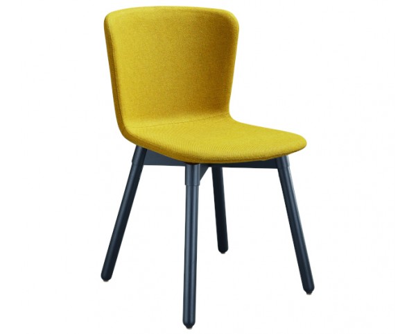 Dvoubarevná čalouněná židle CALLA s dřevěnou podnoží