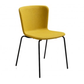 Dvoubarevná čalouněná židle CALLA s kovovou podnoží