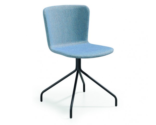 Dvoubarevná čalouněná židle CALLA s kovovou podnoží III.
