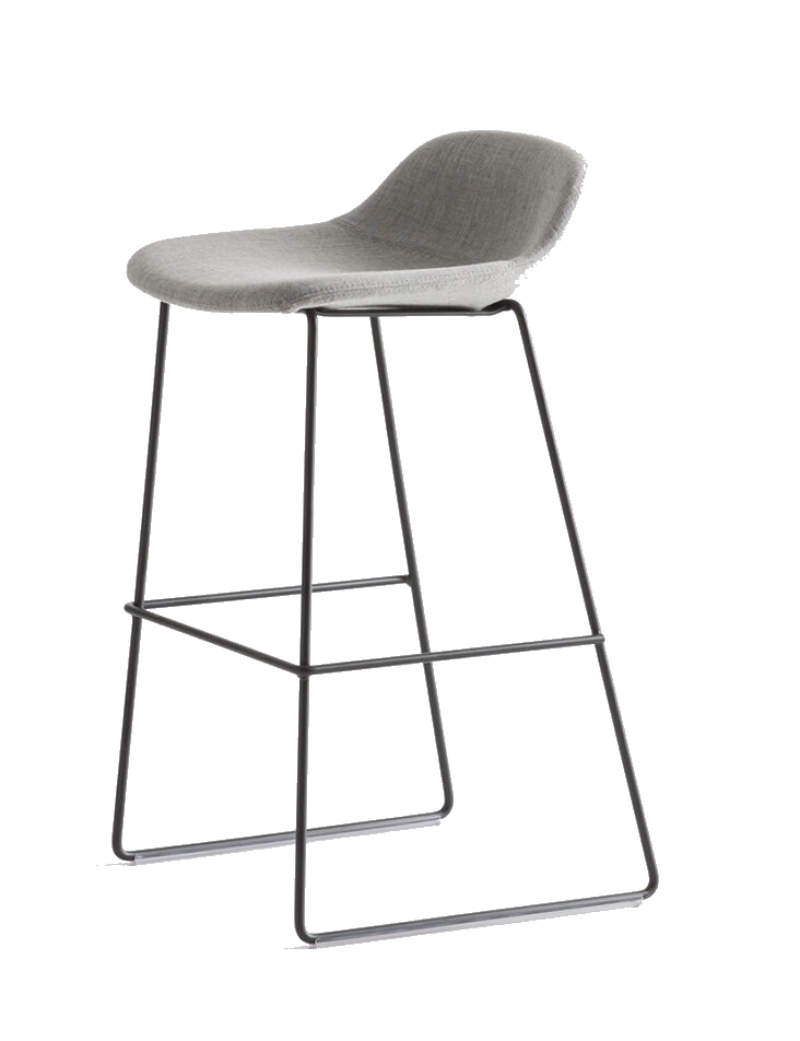 Levně CRASSEVIG - Čalouněná barová židle POLA LOW, výška 65 cm