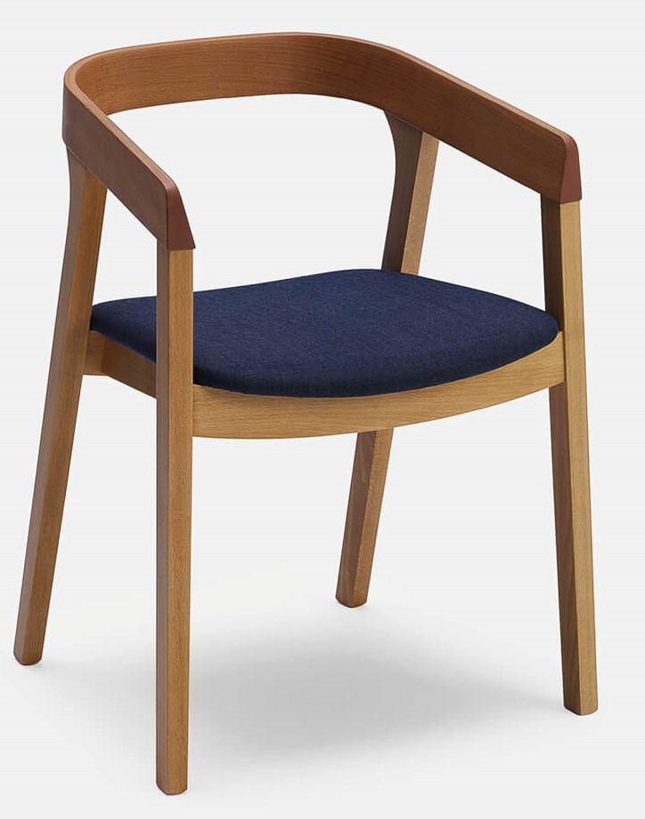 Levně CANTARUTTI - Židle ARCO - s područkami a čalouněným sedákem